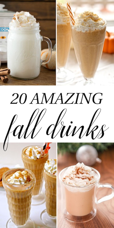 Cozy fall drinks like hot chocolate and lattes for fall self-care routine