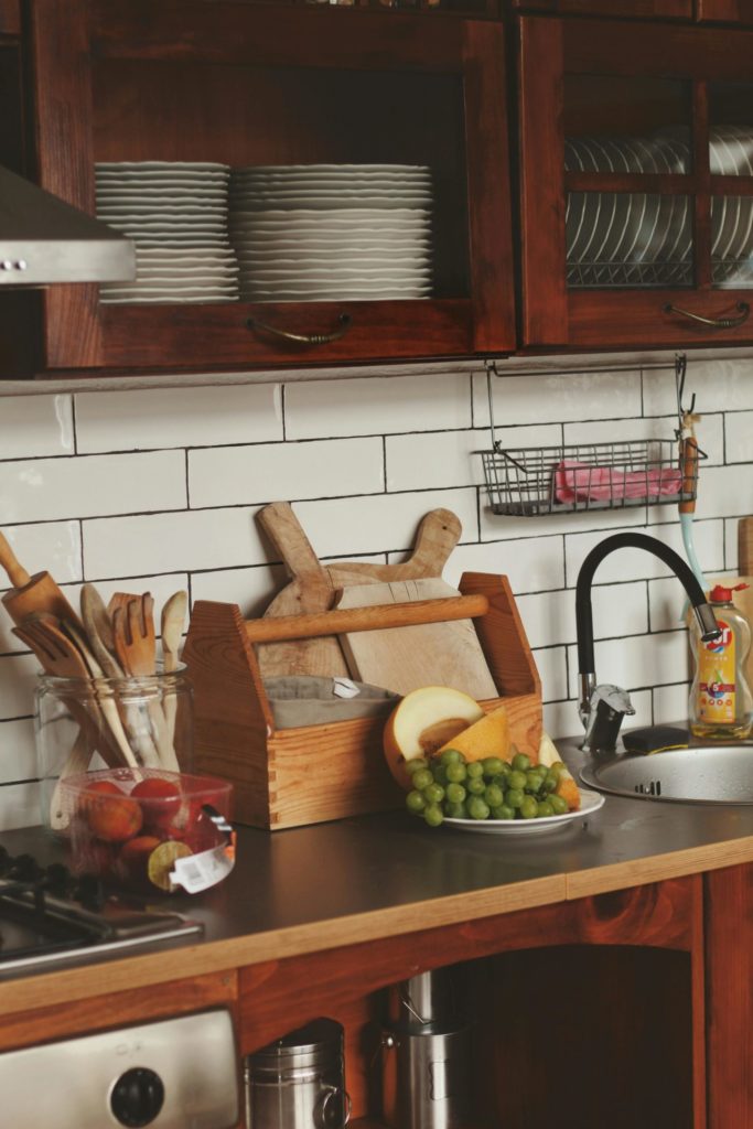 high protein meal prep represented by a kitchen overflowing with healthy ingredients