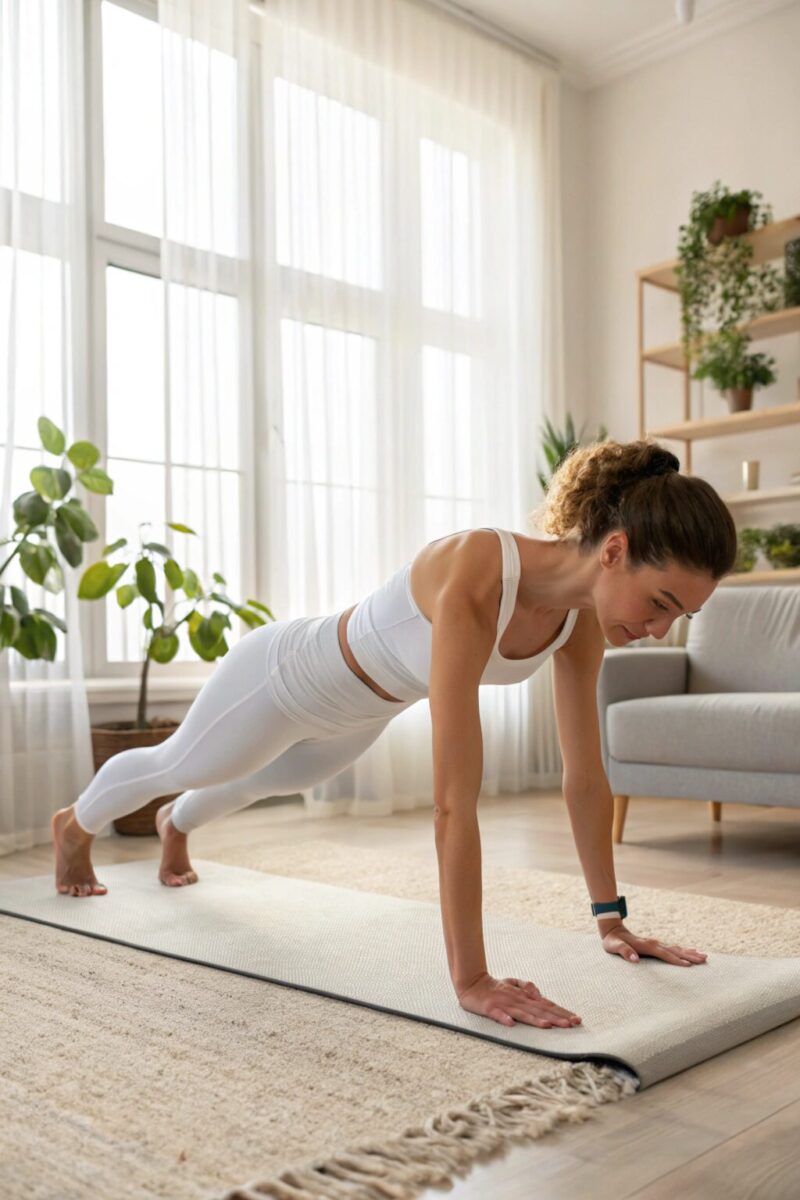 a woman performing a deep core exercise