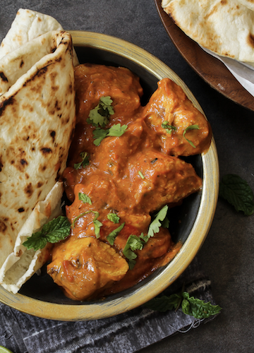 Slowcooker chicken recipes for high protein curry with naan