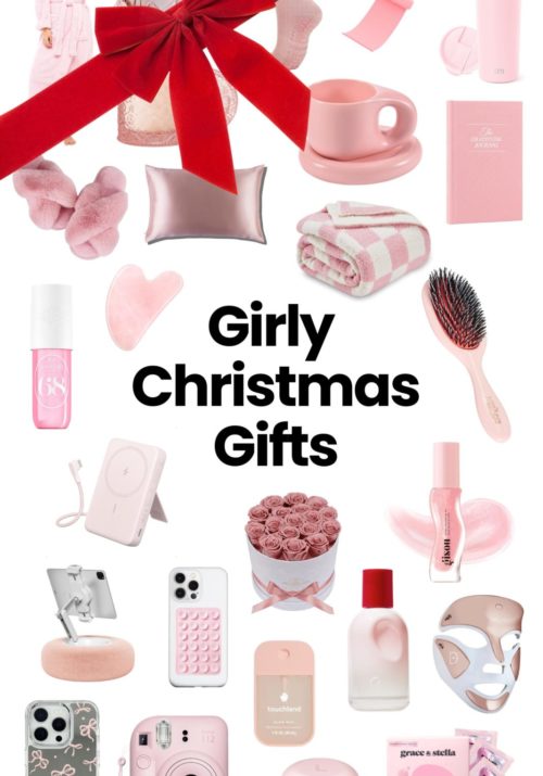 Girly Christmas Gifts – Pink gift baskets, girly gift ideas, and Christmas wish list inspiration for her