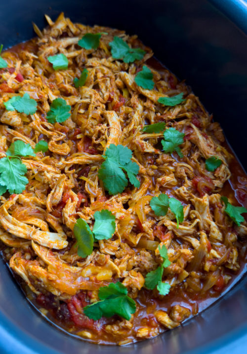 slow cooker chicken tinga