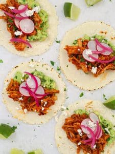 Slow Cooker Chicken Tinga Tacos (Guisado’s Copycat)