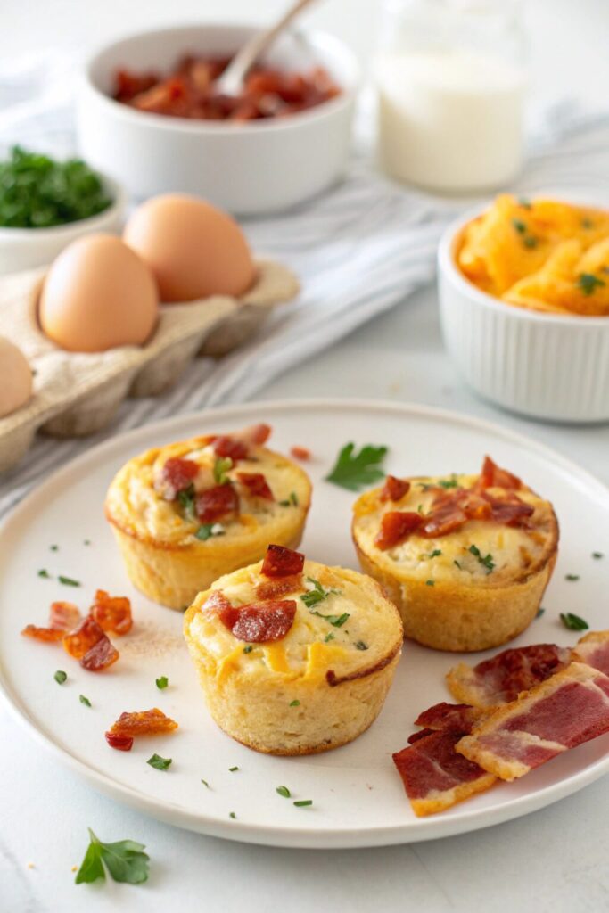 These high protein egg bites make a great healthy breakfast meal prep option