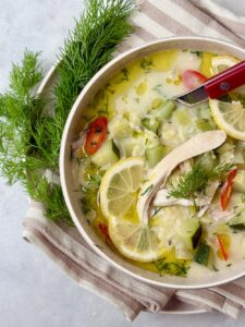 Easy Avgolemono Soup Recipe (Greek Lemon & Egg Chicken Soup)