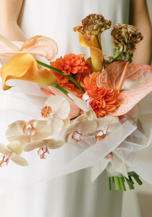 wedding bouquet orchids