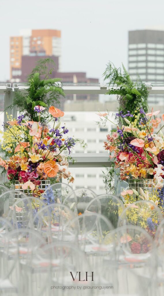 wedding flowers aisle