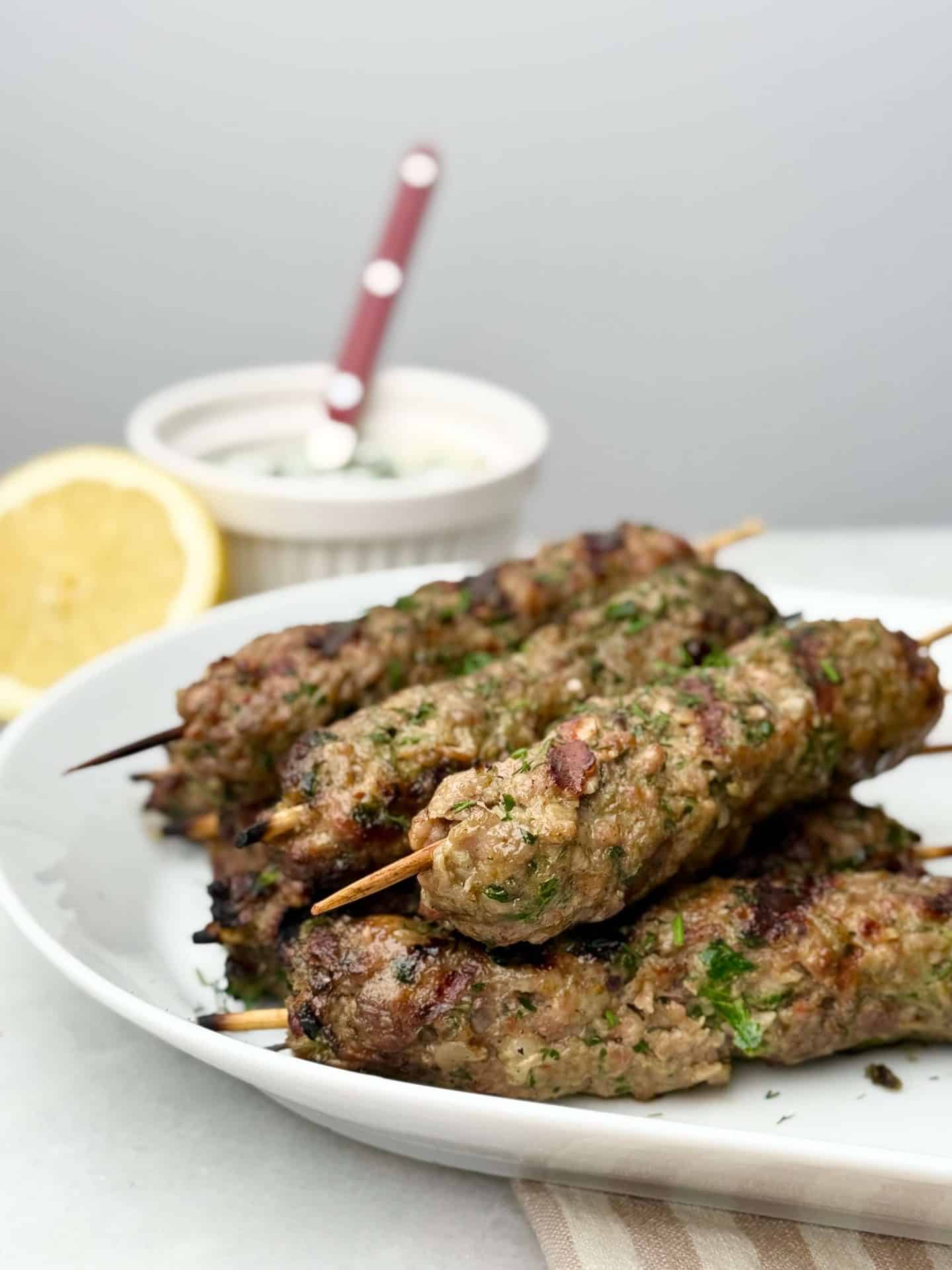 Lamb Kebabs With Tzatziki Sauce