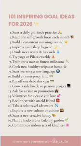 101 Goal Ideas for 2027 | New Year’s Goals to Manifest Your Dream Life