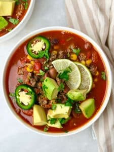 High-Protein Taco Soup (Gluten & Dairy-Free)