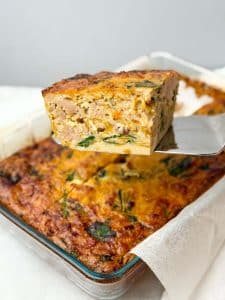 Breakfast Casserole with Sausage & Sweet Potato (Dairy-Free)