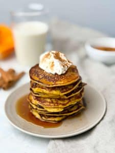 Fluffy Pumpkin Protein Pancakes (Made with Cottage Cheese)