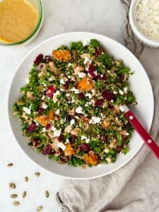 Harvest Quinoa Salad with Brown Butter Dijon Vinaigrette