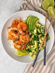 Air Fryer Coconut Shrimp Bowls