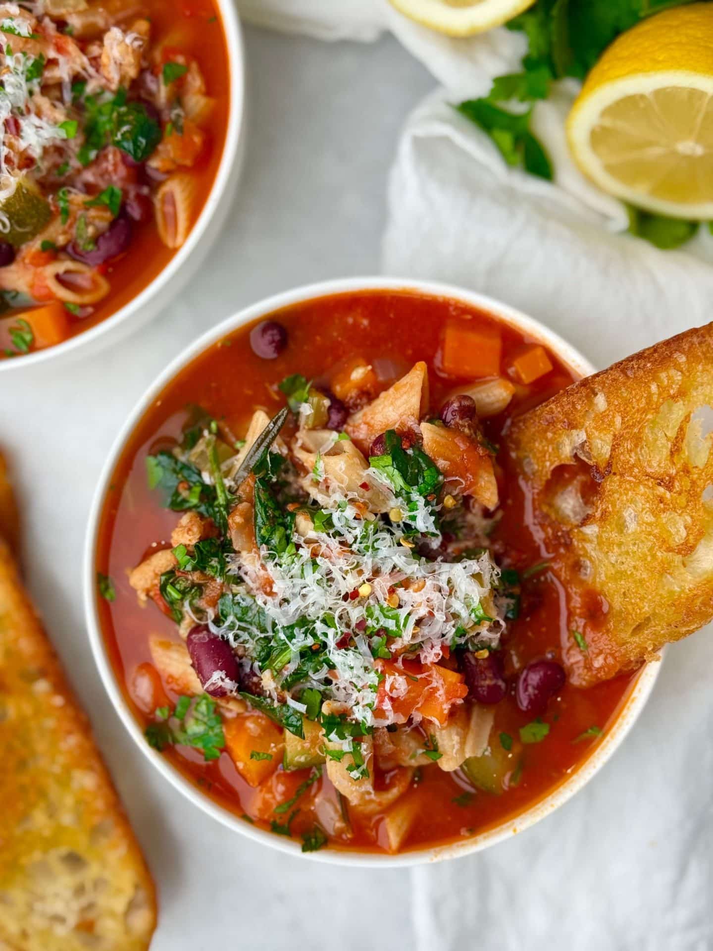 High Protein Minestrone Soup