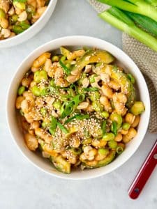 Spicy Peanut Miso Dense Bean Salad