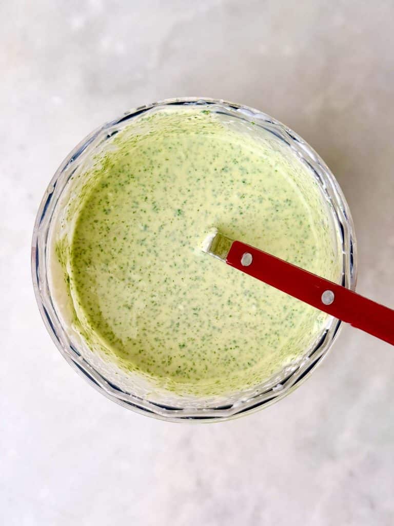 Mint raita-style yogurt sauce for chicken tikka made with fresh herbs and cumin