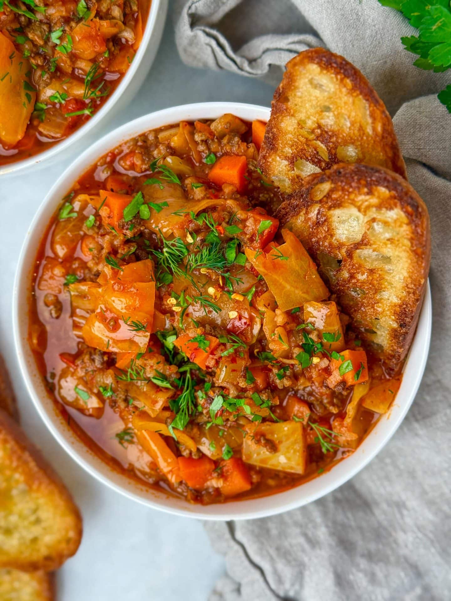 High Protein Unstuffed Cabbage Soup