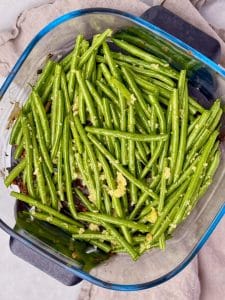 Garlicky Green Beans Air Fryer Basket