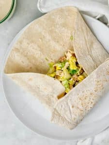 High Protein Chicken Caesar Wrap Assembly