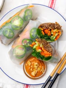 High-Protein Beef Summer Rolls