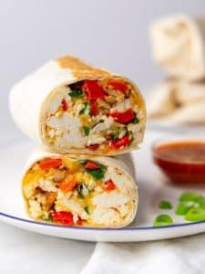 High-Protein Low-Calorie Breakfast Burrito