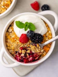 High-Protein Berry Crumble